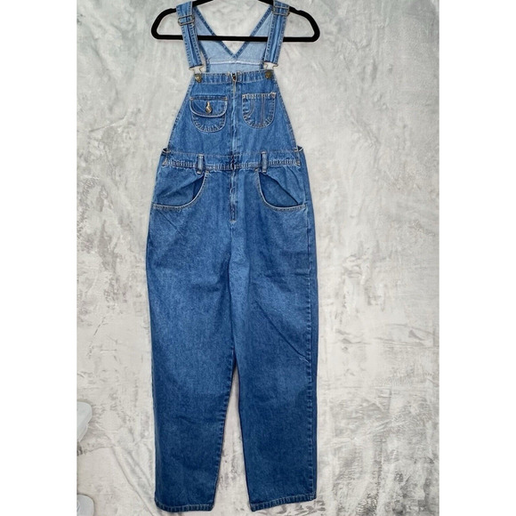 VTG 90s Jordache Sz S Medium Wash Relaxed Denim Overalls 100% Cotton Cottagecore - Picture 1 of 16